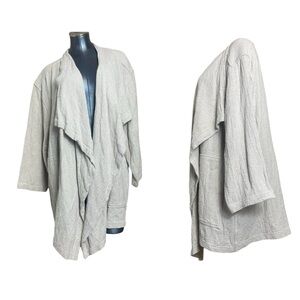 Monika Turtle Philadelphia Cozy Cream Open Front Cardigan Duster Sweater